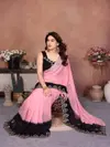 A94 Heavy Georgette Silk Saree Wholesale Clothing Suppliers In India